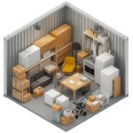 Self Store 13-16 négyzetméter raktár 4 szobás lakás bútorainak