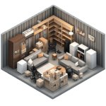 Self Store 17-20 négyzetméter raktár 5 szobás lakás bútorainak