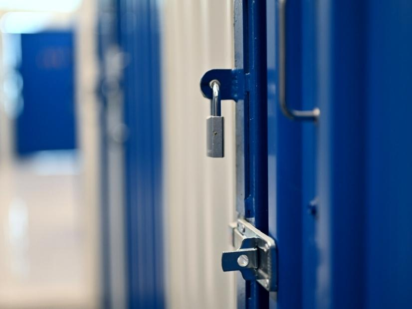 lock on storage unit door