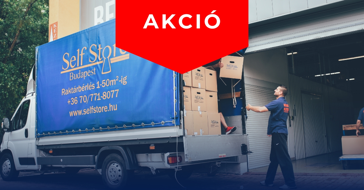 Raktár bérlés akció - ingyenes költöztetés budapesti self store raktárba | © Self Store Budapest