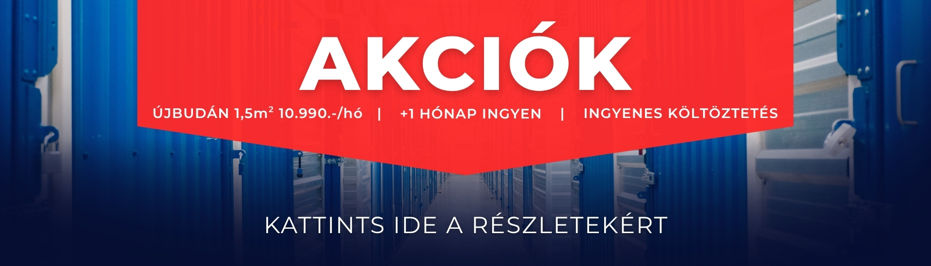 Téli raktár akciók - kedvezményes kiadó raktárak, + 1 hónap ingyen, ingyenes költöztetés. | © Self Store