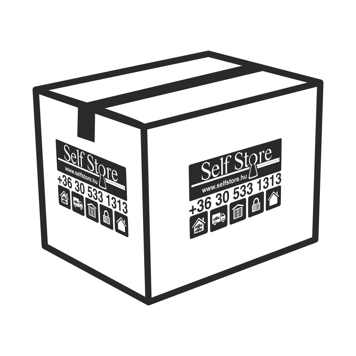 Karton költöztetődoboz - nagy méretű - költözéshez, csomagoláshoz | © Self Store