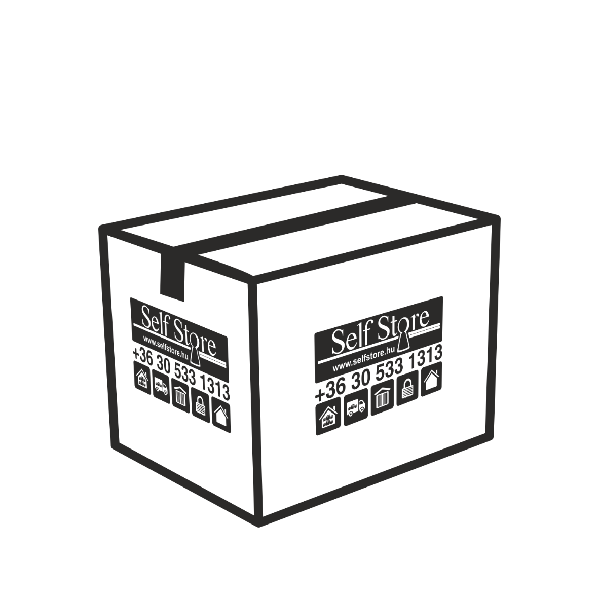 Karton költöztető doboz - közepes méretű - költözéshez, csomagoláshoz | © Self Store